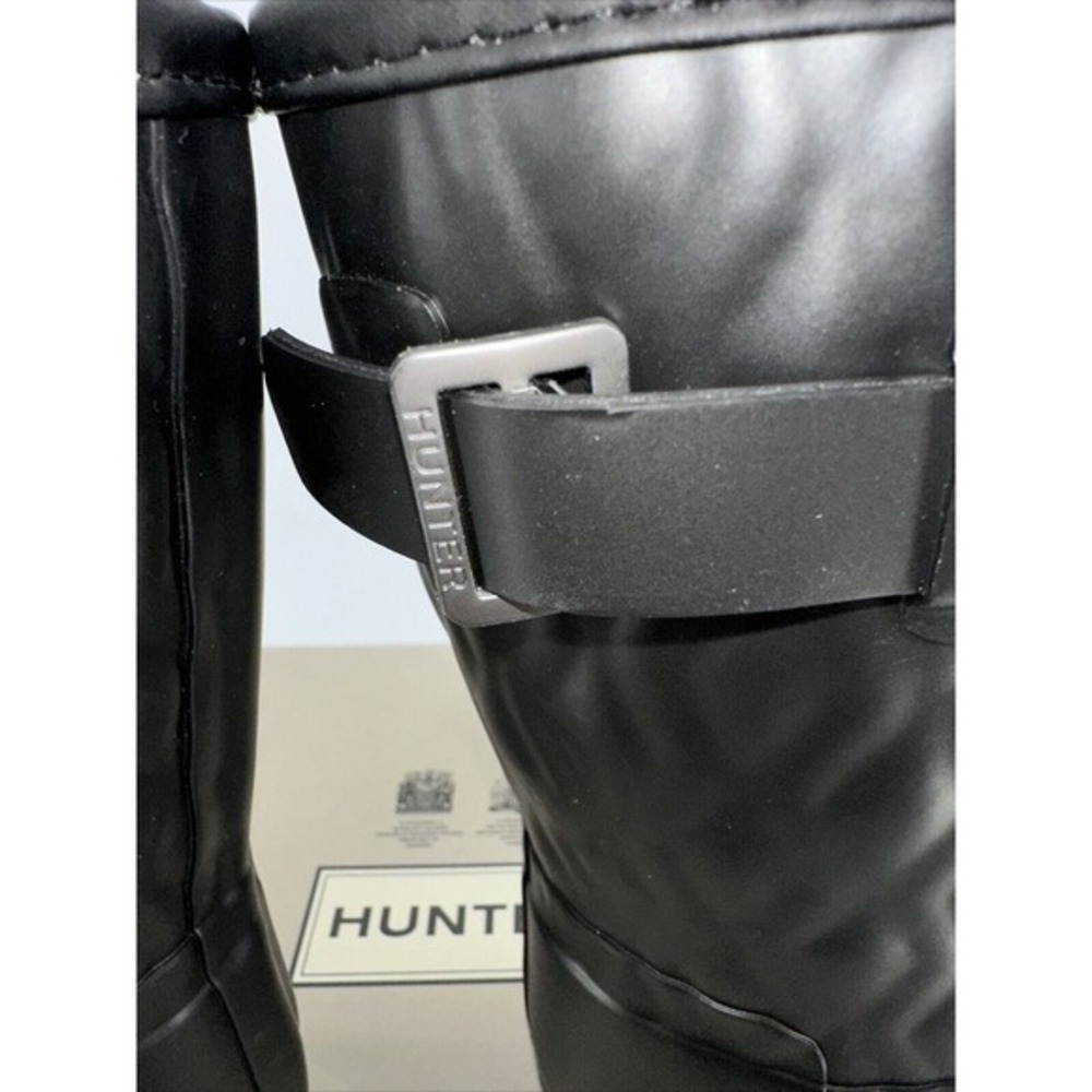 Hunter Original Refined Short Vertical Quilt Black Rain Boots US 8 WFS2238RMA - Picture 13 of 14